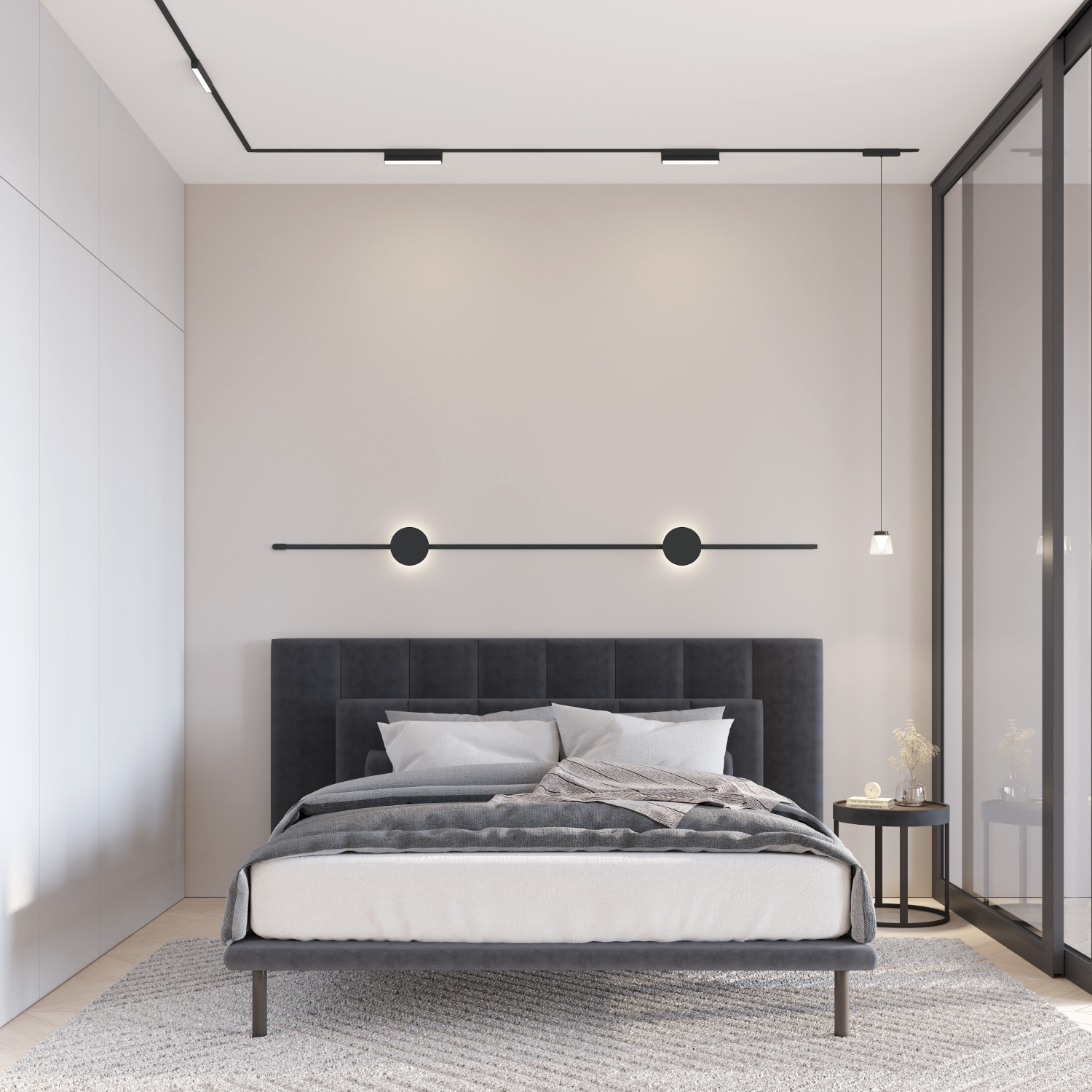 Tračna LED visilica AIR HANG 4 W 3000 K crna