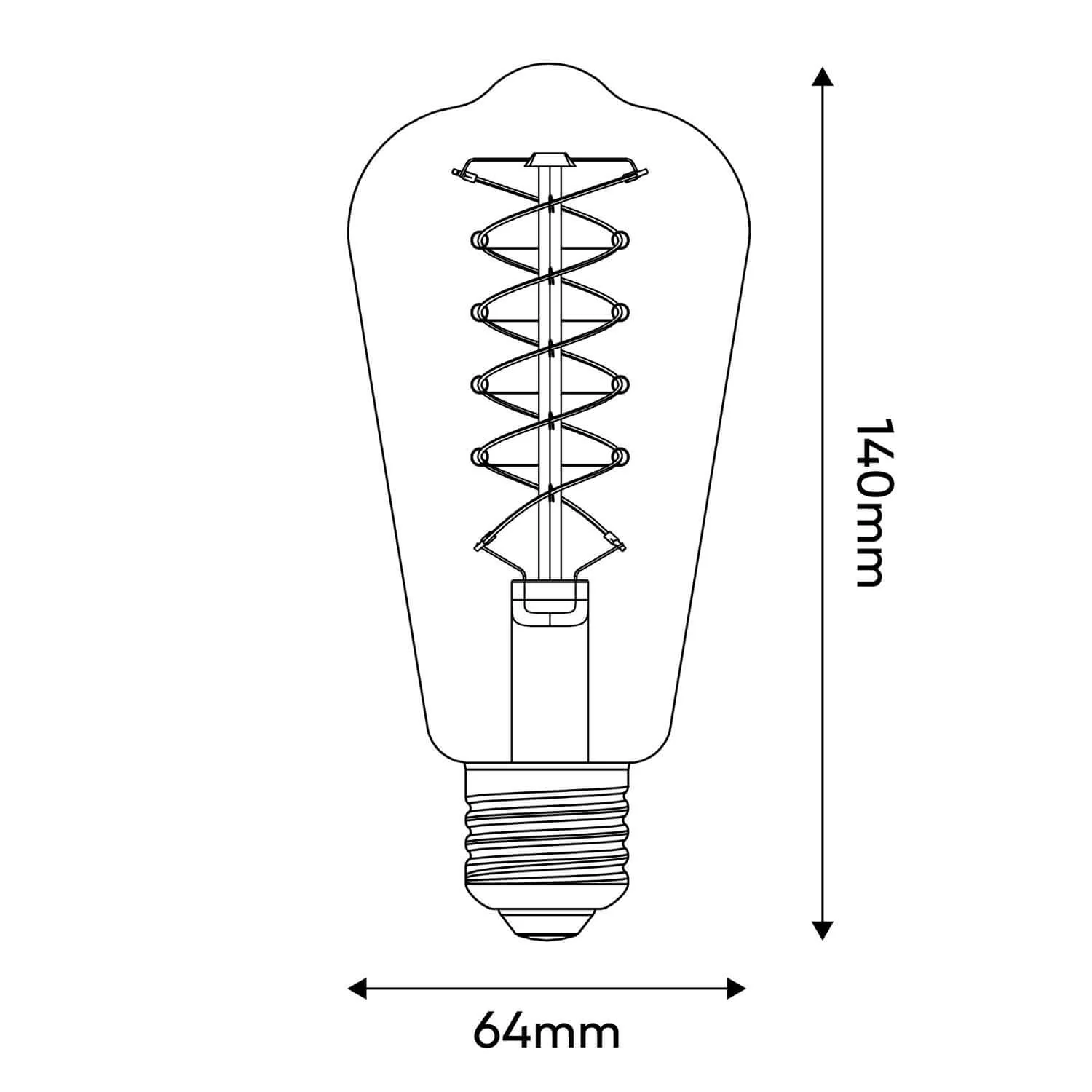 LED filament žarulja Edison ST64 5,9W E27 2700K dimabilna